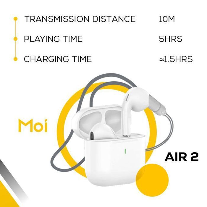 Moi Écouteurs sans-fil Mini Air2 Bluetooth