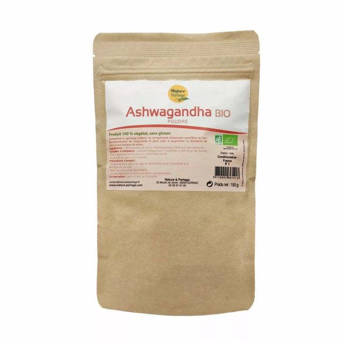 Ashwagandha Bio en Poudre – 150 g | Tonus & Vitalité