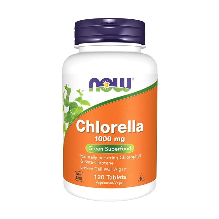 Now Foods, Chlorella,1000 mg,120 comprimés.