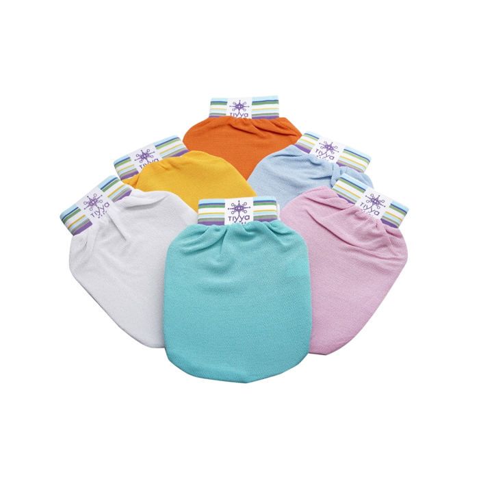 Gant de Toilette - TIYYA - Multicolore - Crêpe douce - Texture délicate - Entretien facile