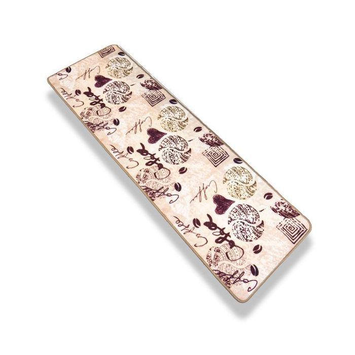 Tapis de cuisine - A3 HOME - Café - 57x180 cm - Antidérapant - Lavable en machine