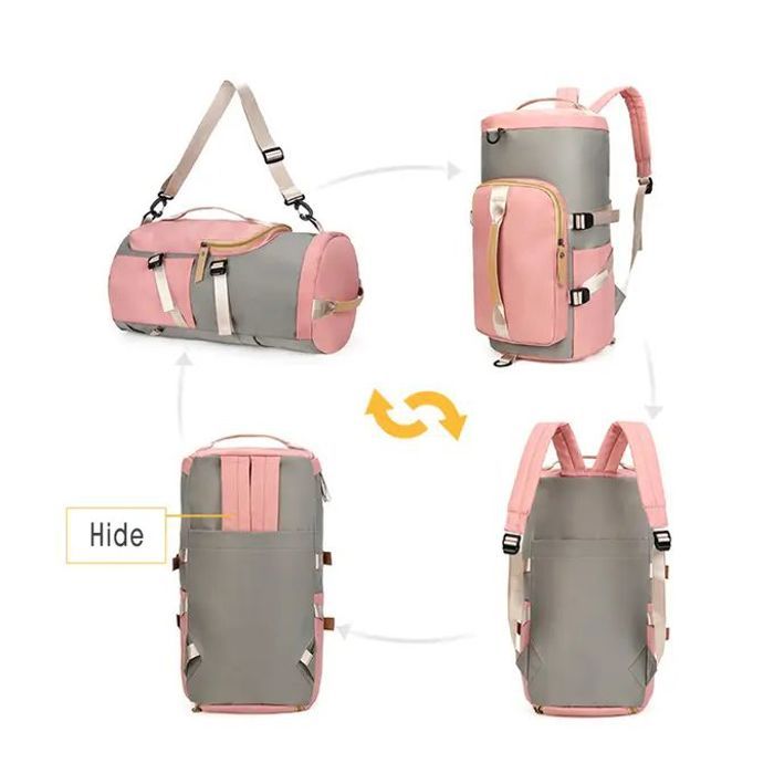 Sac de Sport et de Voyage - Rose - Grand Capacité - Oxford Imperméable