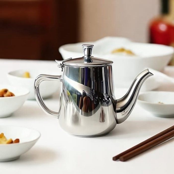 Théière - Inox - 18OZ - 530 ml - Anti-corrosion - Prise en main facile - Design minimaliste