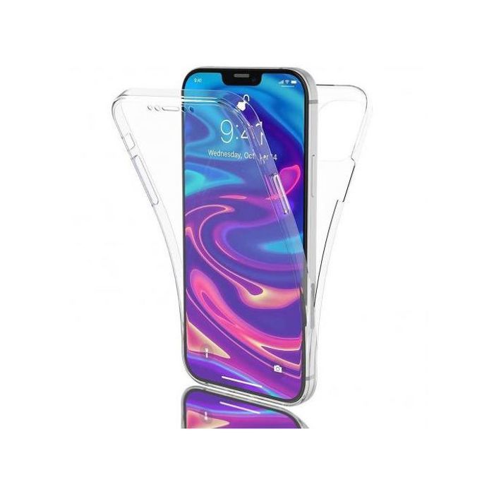 Coque pour iPhone 13 Pro - GENERIC - 360° intégrale - Transparent - Plastique rigide - Ultra fine