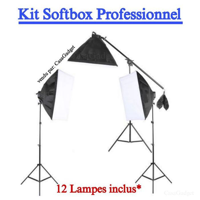 3 Softbox Kit d'éclairage pour Studio de photographie