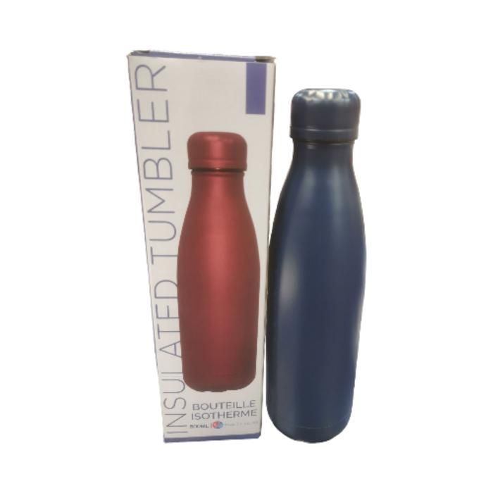 BOUTEILLE ISOTHERME INOX DBLE PAROI 500ML BLEU MA