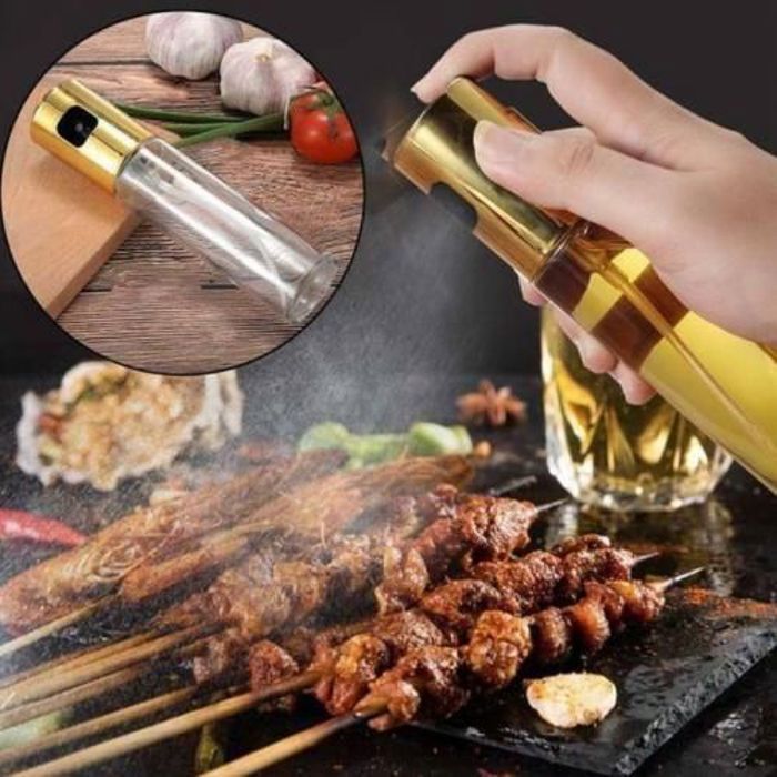 Vaporisateur d'Huile - Doré - 100ml - Verre de qualité alimentaire - Réutilisable - Polyvalent