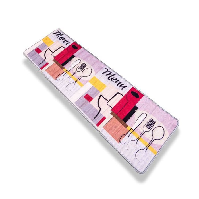Tapis de cuisine - A3 HOME - 57x180 - Multicouleur - Antidérapant - Lavable en machine