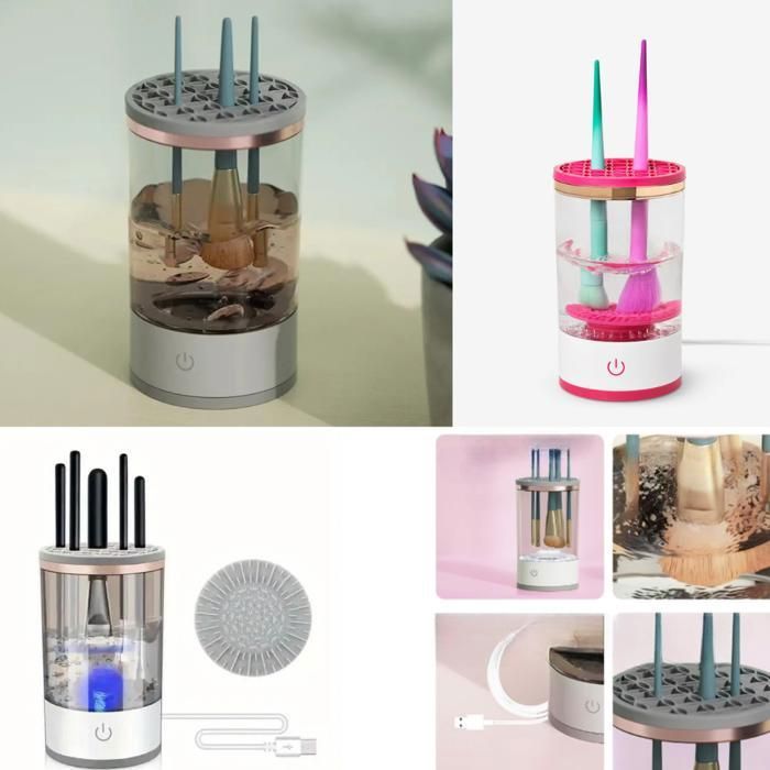 Nettoyant electrique portable pour pinceaux de maquillage (Couleur aléatoire)