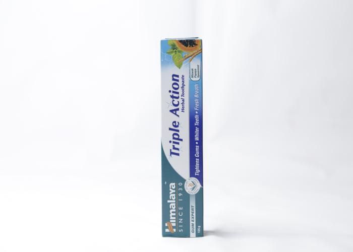 DENTIFRICE - HIMALAYA - TRIPLE ACTION - 125GR - SANS CONSERVATEUR - ACTION ANTIBACTÉRIENNE