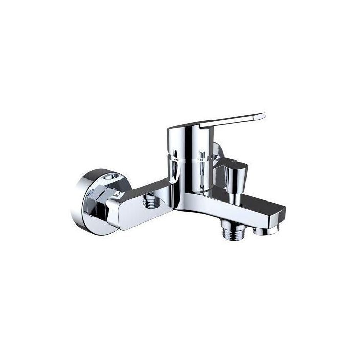 Hup Mitigeur baignoire RS-12LV chrome Plus Pomme de douche & Flexible 1.5M & Support Rotatif