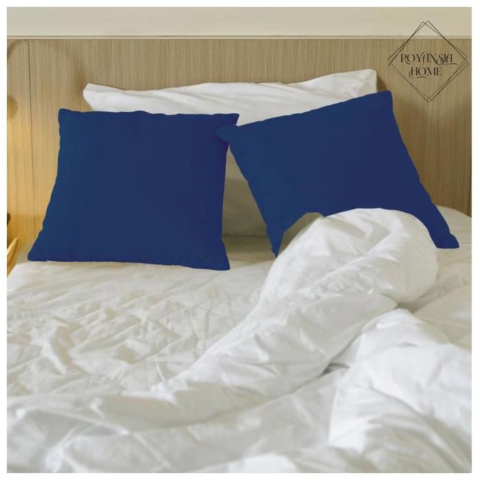 Taie d'oreiller - ROYANSIA HOME - 50x70 cm - Bleu - Douce - Résistante - Élégante