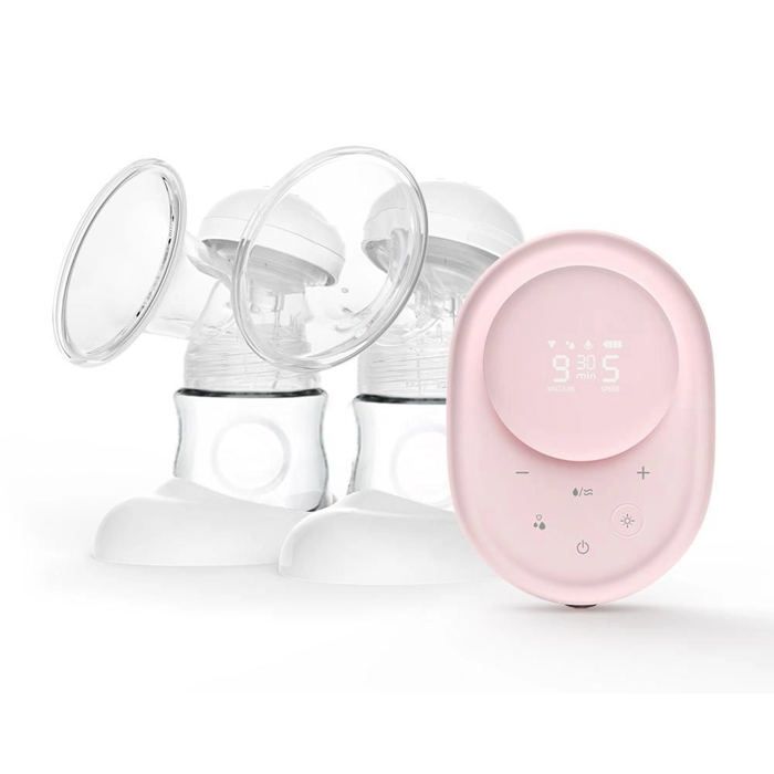 MAMMIA TIRE LAIT ELECTRIQUE DOUBLE  AVEC 2BIBERON - Nouvelle Génération - Rose