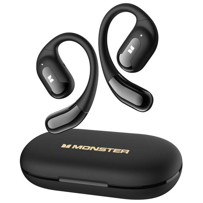 Monster Ecouteur ouvert AC317 Bluetooth 5.4 son stéréo, 24h, appels cristallin tactile, écouteurs sans fil à oreilles ouvertes