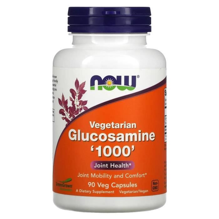 NOW FOODS Vegetarian Glucosamine '1000' (Santé des articulations) 90 Gélules Végétariennes