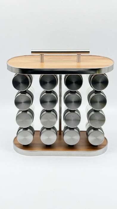 ENSEMBLE 16PCS DE POTS À ÉPICES EN VERRE AVEC COU