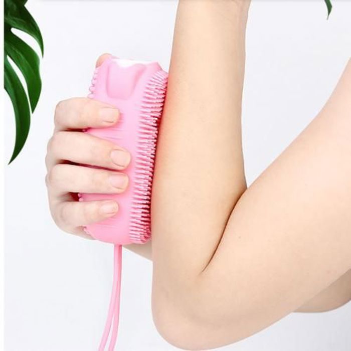 Brosse de bain - Silicone - Double face - Hypoallergénique - Léger - Durable