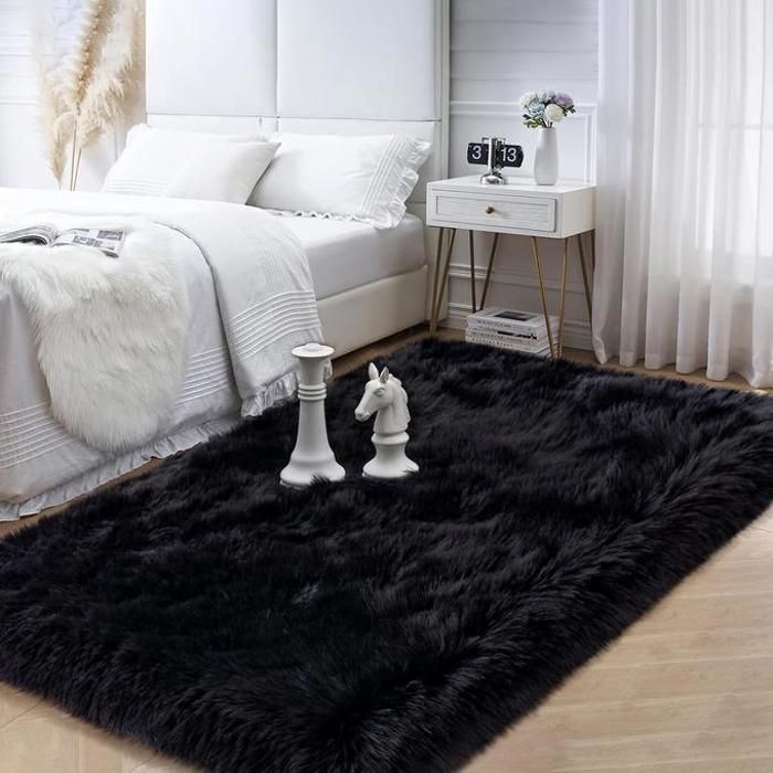 Tapis de sol fourrure, Décoration intérieure 160 x 100 cm