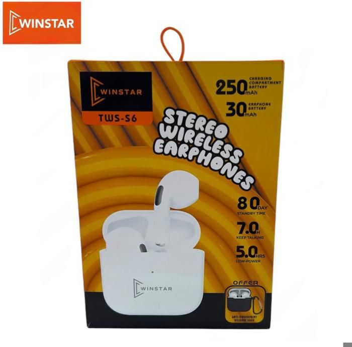 wireless WINSTAR TRUE STEREO EARPHONES MODEL TWS-S6