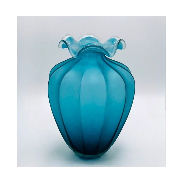 Vase en verre  bleu mate 21x30 MM    SL2130SB-1