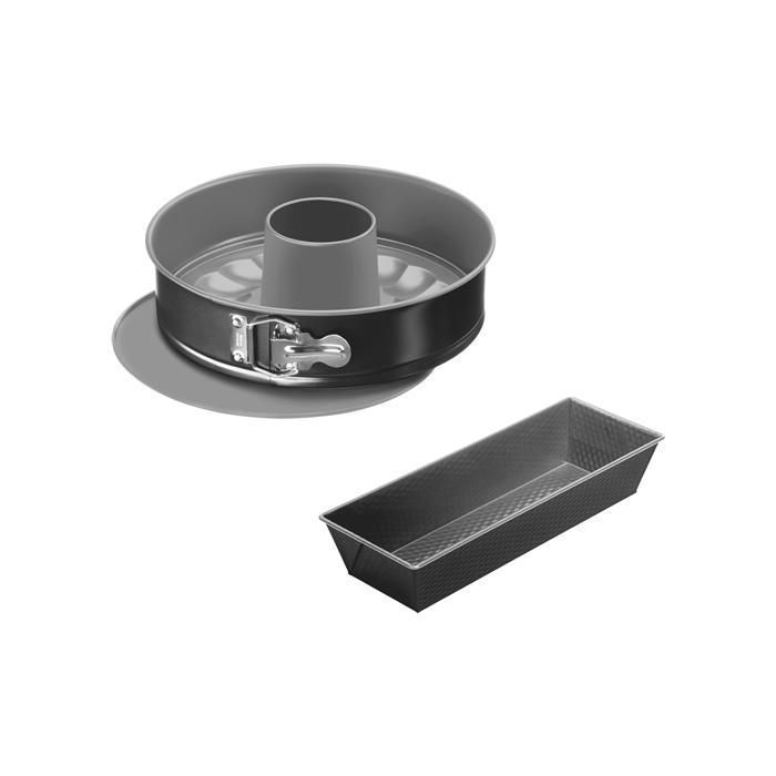Ensemble de moules à pâtisserie - TEFAL - J174S274 - 3 pièces - Acier au carbone - Noir