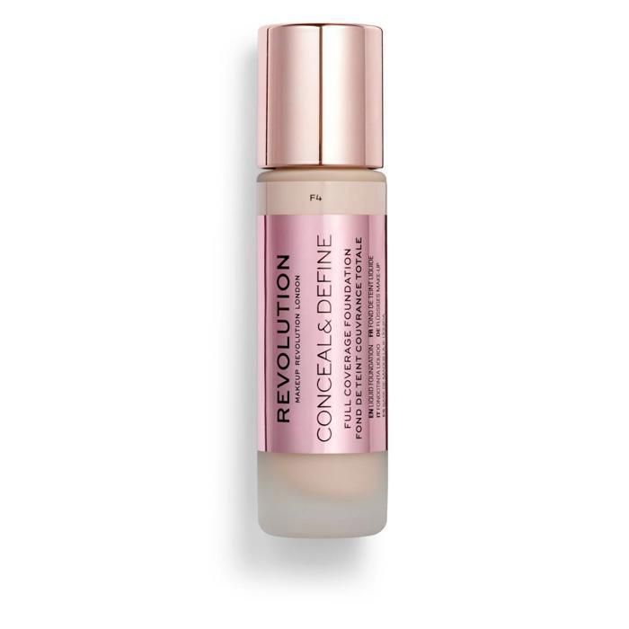 Fond de teint - REVOLUTION BEAUTY - Conceal & Define F4 - Couvrance légère - Fini semi-mat - 50 nuances