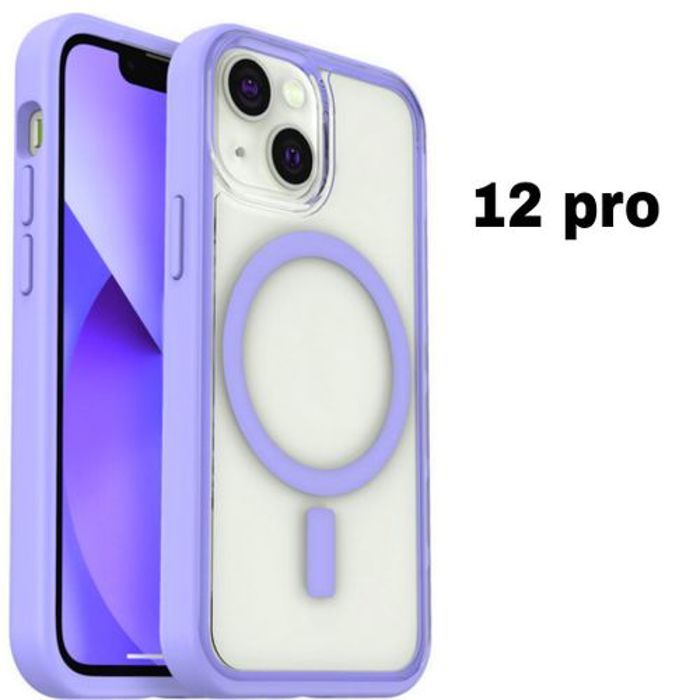 Pochette Iphone 12 Pro, Transparente Touch Confort,Wireless Mauve