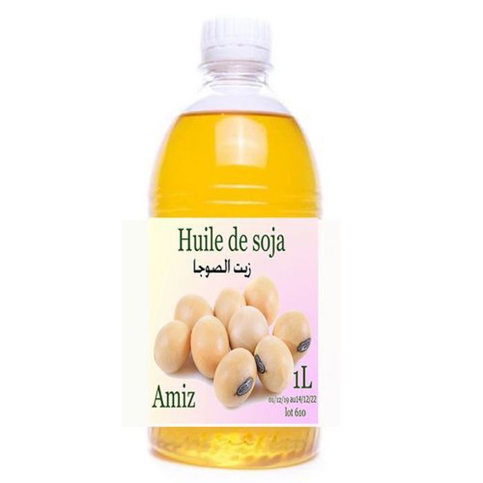 Huile de soja - Amiz - 1L - Hydratant corps - Vegan - Tous types de peau