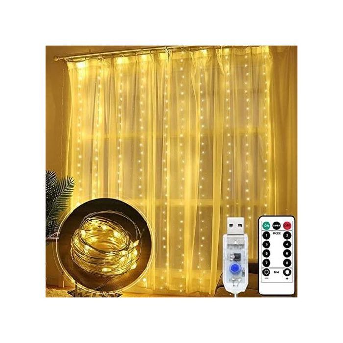 Rideau led dégradé télécommandé