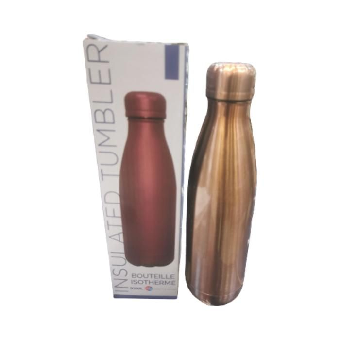 BOUTEILLE ISOTHERME INOX DBLE PAROI 500ML BRONZE