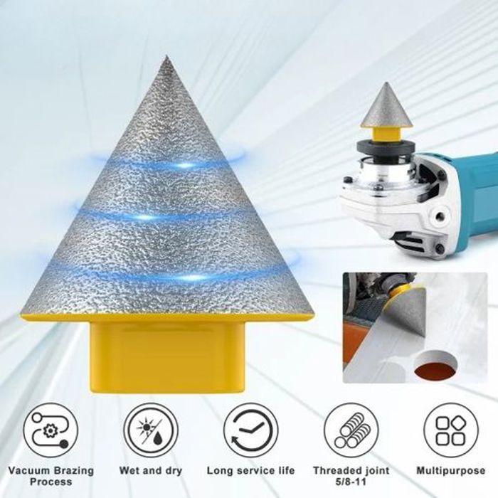 Foret à chanfrein biseauté diamanté M14 ,coupe, carrelage, céramique, marbre