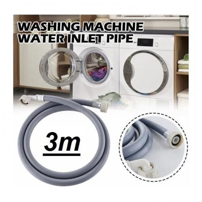 Tuyau d'entrée d'eau - PVC - Machine à laver - 3M - Multicolore - Kit d'accessoires