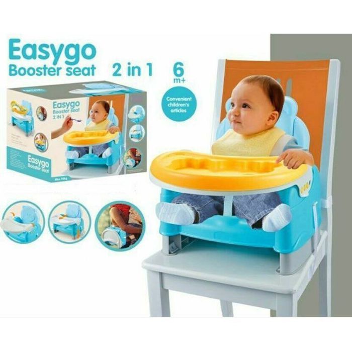 Siège d'Alimentation Réglable pour Bébé Easygo 2 en 1 - Bleu