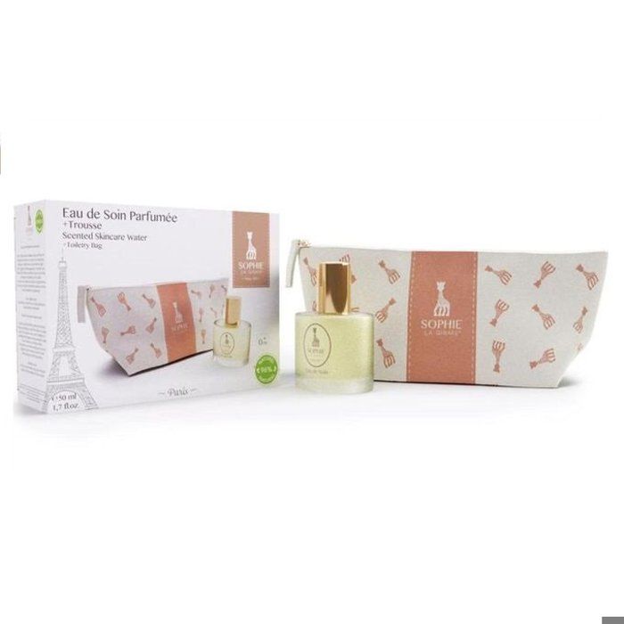 Eau de soin parfumée - SOPHIE LA GIRAFE - Coffret 50ml - Hypoallergénique - Mixte - Trousse incluse