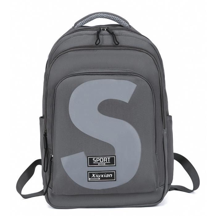 Sac à dos - Pratique et polyvalent - Gris - Compartiment pour ordinateur - Poche avant - Résistant