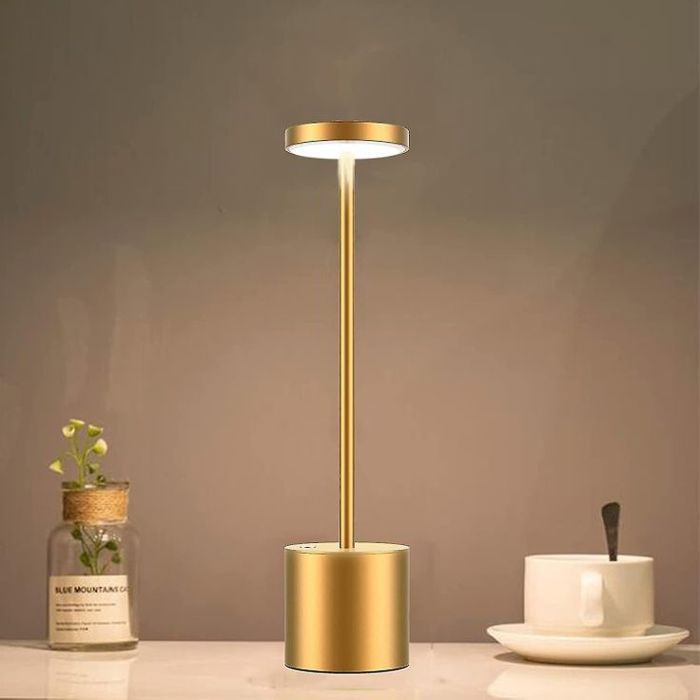 Lampe de Table LED Tactile Rechargeable – Or