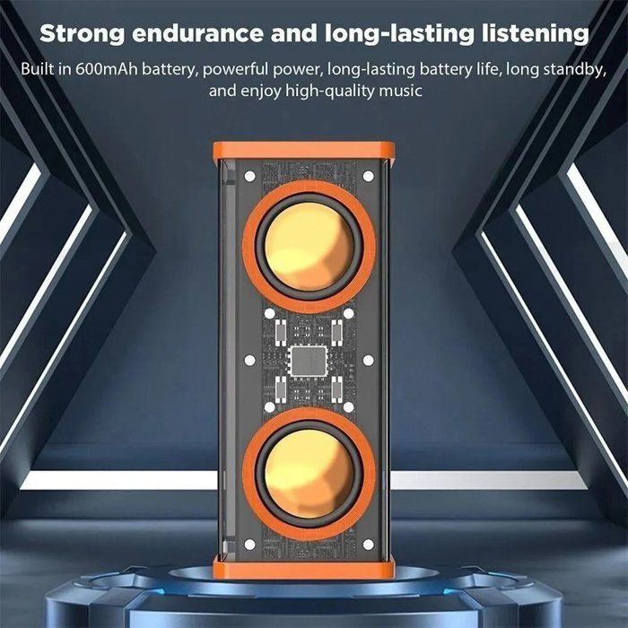 Haut-parleur de musique Mecha transparent S01 Bluetooth 5.0 stéréo sans fil