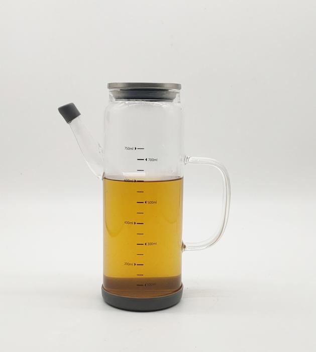 BOUTEILLE D’HUILE EN VERRE AVEC COUVERCLE 700 ML