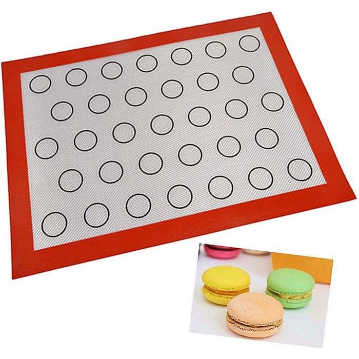 Tapis de Macaron - Tapis de Pâtisserie 35 Cercles Antiadhésif - Fond Plateau