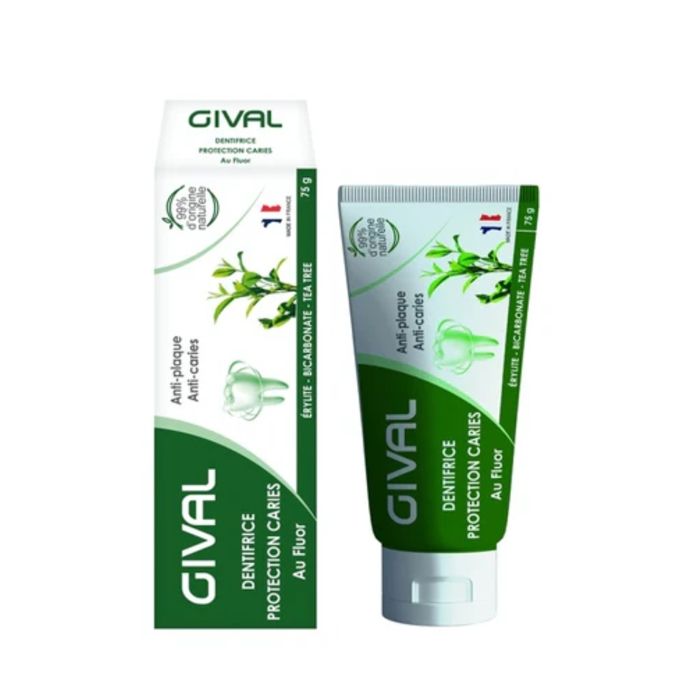 Dentifrice - Gival - Protection Caries - Fluor 75g - Anti-plaque - Sans parabène
