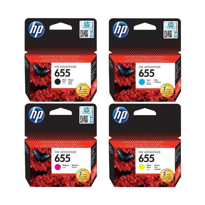 Pack cartouches d'encre Original 655 ( Black + Cyan + Magenta + Yellow ) Pour les imprimantes 3525 , 4625 , 5525 , 4615