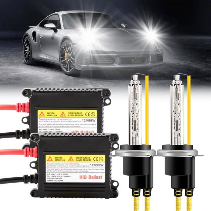 Ensemble de phares avant de voiture LED de 55W xenon et convertisseur HID