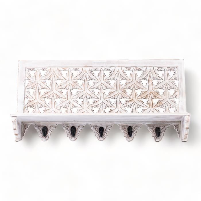 ETAGERE MURAL MANDALA SCULPTEE 60X12,5X30 CM