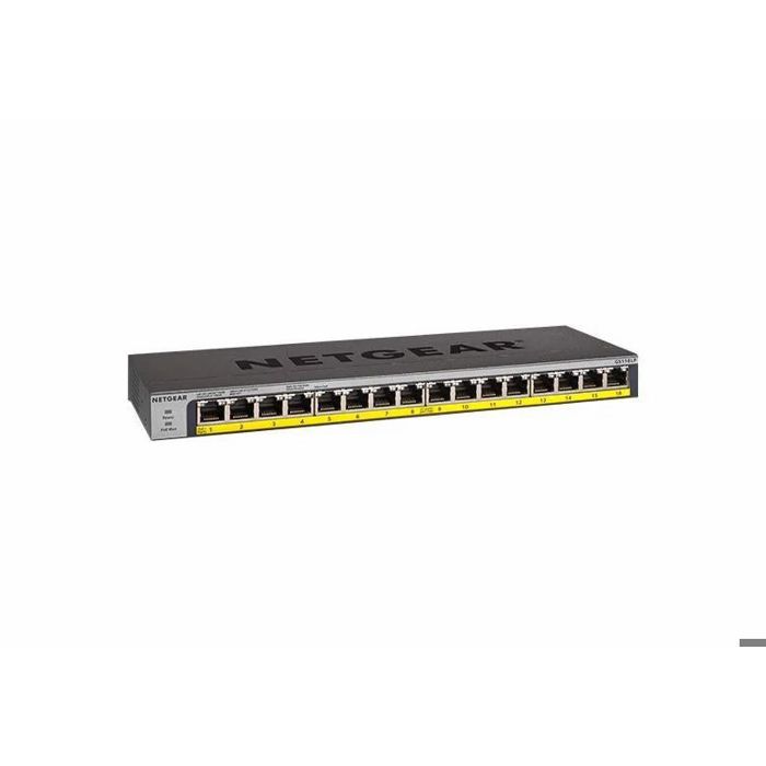 Commutateur Ethernet - NETGEAR - GS116PP - 16 Ports - PoE - Non-géré