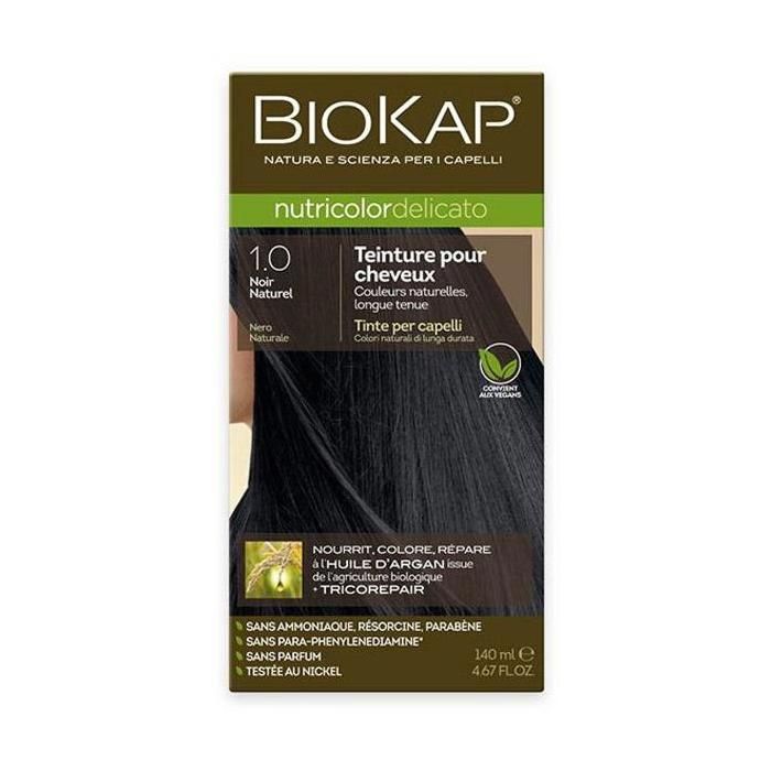 Biokap Nutricolor Delicato Hair Dye 1.0 Noir Naturel 140ml