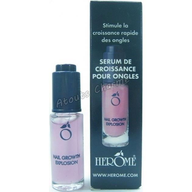 Sérum de Croissance pour Ongles - HEROME - 7ml - Renforce les Ongles - Résultats en 15 Jours - Acides Aminés