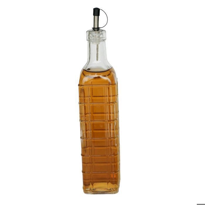 BOUTEILLE D’HUILE EN VERRE AVEC COUVERCLE 500 ML