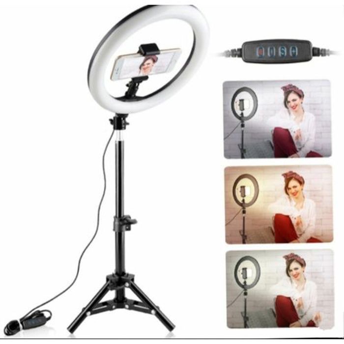 Ring Light - Professionnel - 2m - Luminosité réglable - Deux sources lumineuses - USB