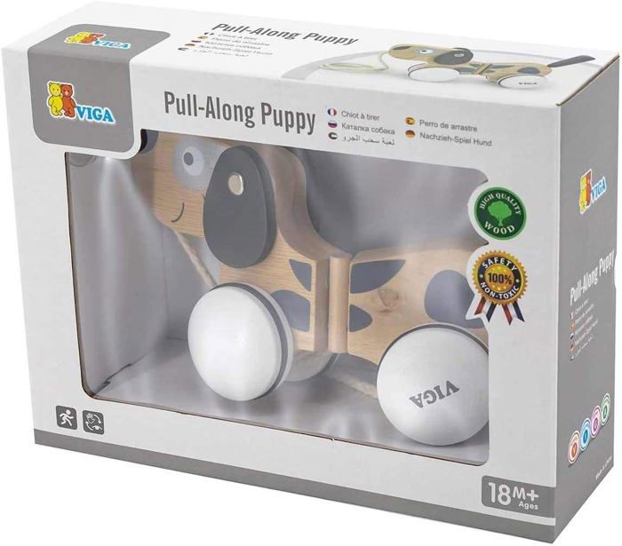 Jouet à tirer - Pull-Along Puppy - Bois - Pour enfants à partir de 18 mois - Mixte - Amusant et éducatif