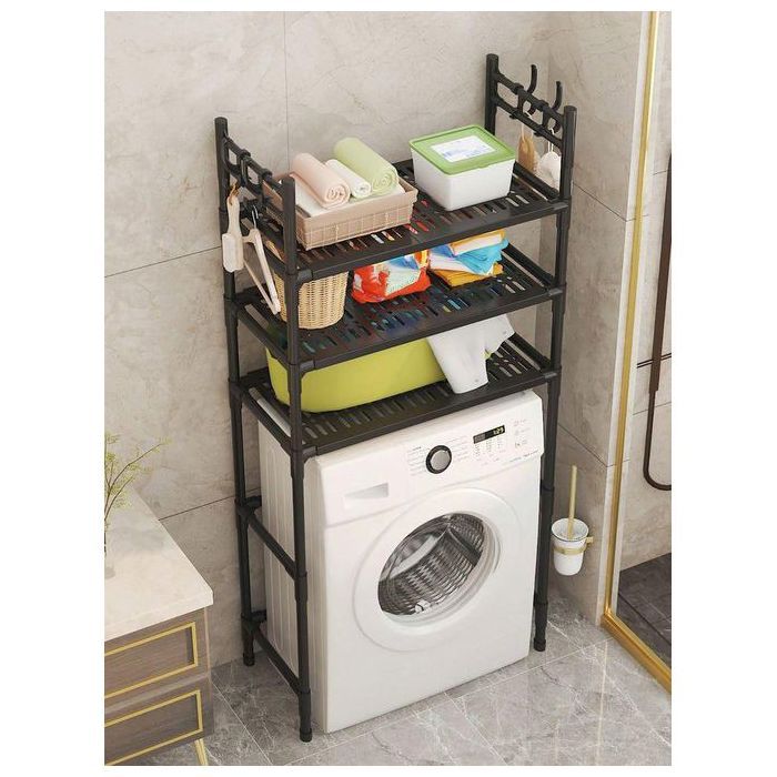 Étagère de Salle de Bain Robuste – Installation Sans Perçage, Rangement Polyvalent pour Machine à Laver et Plus